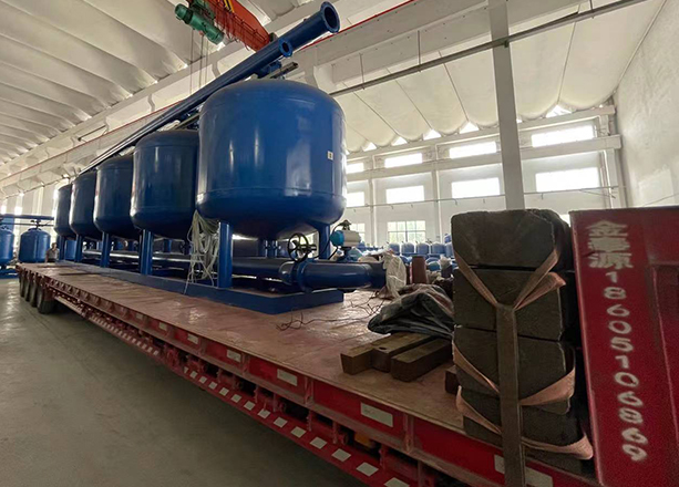 量身定制，十五連罐超大砂濾裝置發(fā)貨浙江嘉興！